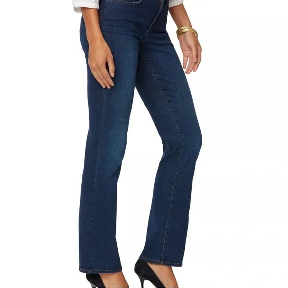 NYDJ Marilyn Straight Dark Wash Jeans - Picture 2 of 11